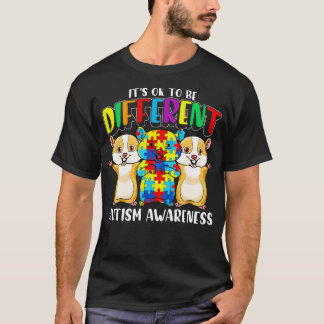 Colorful Its OK To Be Different Autism Awareness T-Shirt