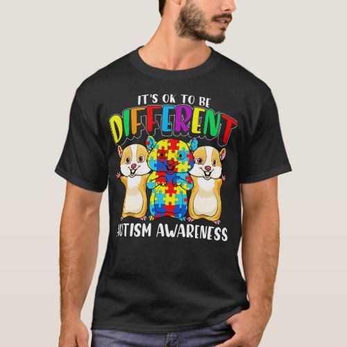 Colorful Its OK To Be Different Autism Awareness T_Shirt