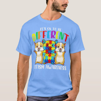 Colorful Its OK To Be Different Autism Awareness T-Shirt