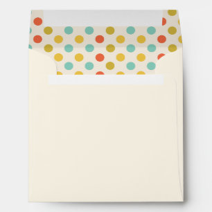 Colorful Ivory and Polka Dots Invitation Envelope