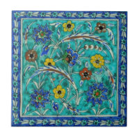 Colorful Iznik Persian Turkish Handpainted Repro
