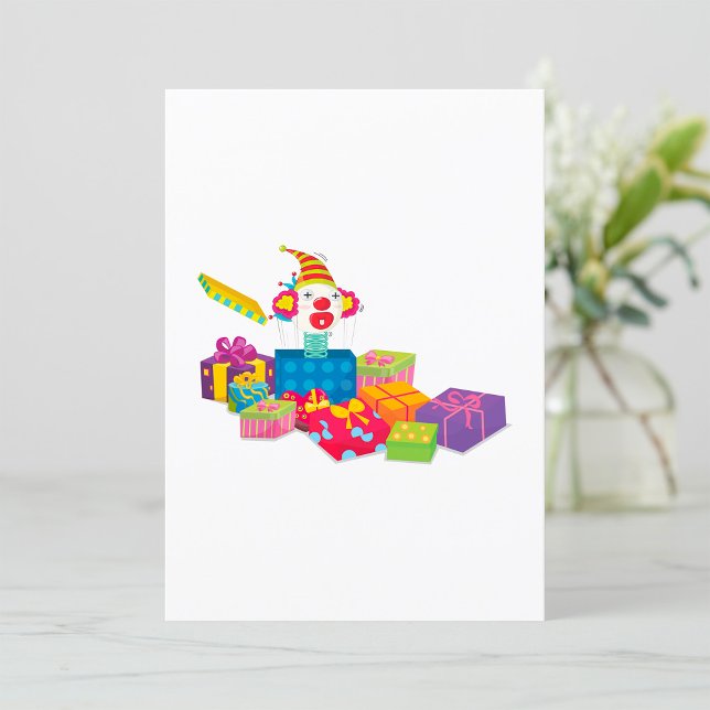 Colorful Jack in the Box Clown Invitation (Creator Uploaded)