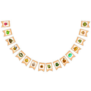 Colorful Jack-o-Lanterns - Bunting Flags