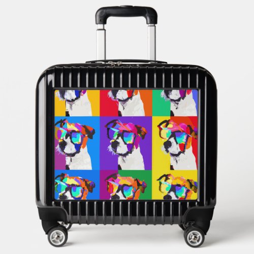 Colorful Jack Russell Terriers in pop art style Luggage