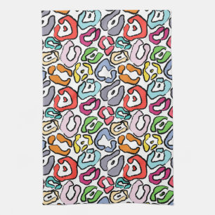 Colorful Jaguar Skin Background Kitchen Towel