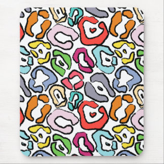 Colorful Jaguar Skin Background Mouse Pad