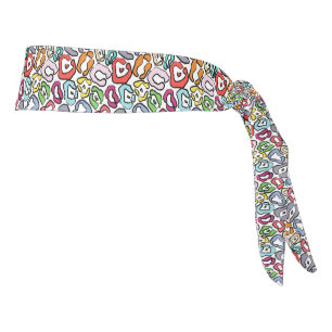Colorful Jaguar Skin Background Tie Headband