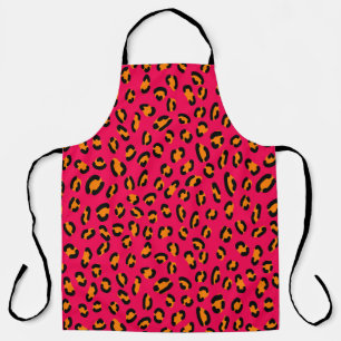 Colorful jaguar skin seamless pattern, animal art. apron
