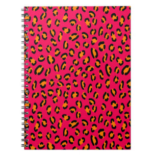 Colorful jaguar skin seamless pattern, animal art. notebook