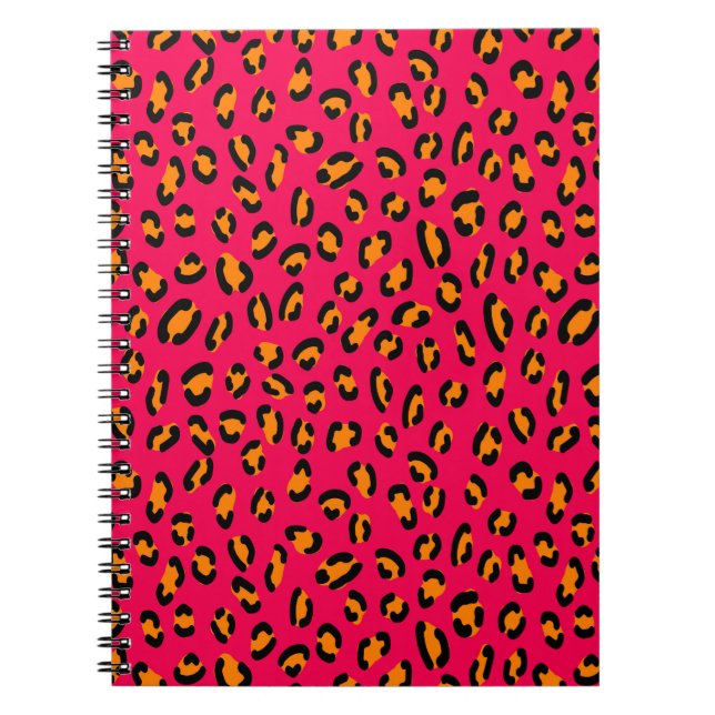 Colorful jaguar skin seamless pattern, animal art. notebook (Front)