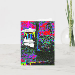 Colorful Japanese Garden Birthday Card