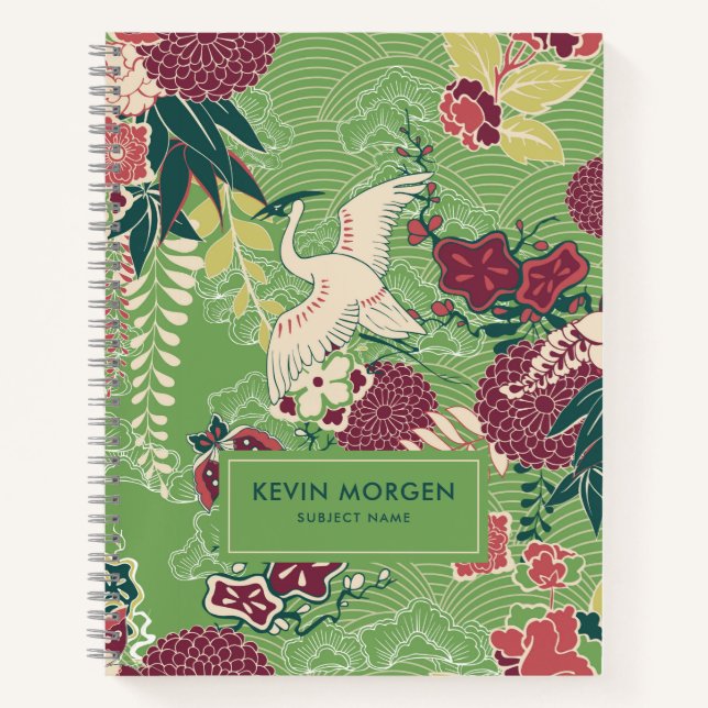Colorful Japanese Silk Pattern Notebook (Front)