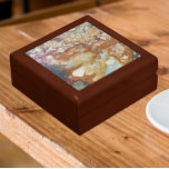 Colorful Jasper Stone Pattern Gift Box<br><div class="desc">Store trinkets,  jewelry and other small keepsakes in this wooden gift box with ceramic tile that features an image of the colorful patterns of Picture Agate,  a type of Jasper stone. Select your gift box size and color.</div>