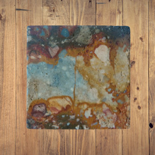 Colorful Jasper Stone Pattern Trivet