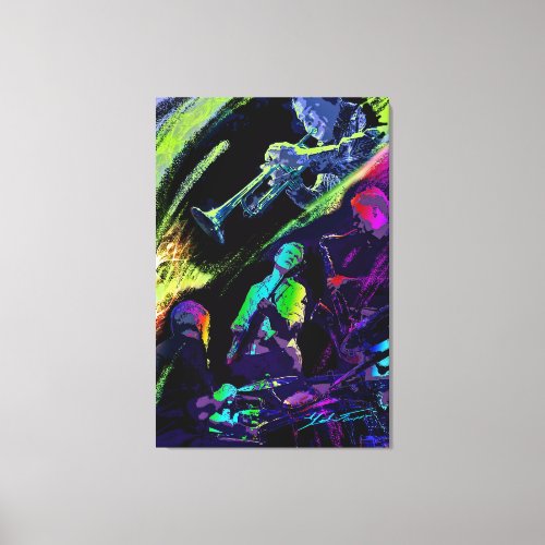 Colorful Jazz Canvas Print