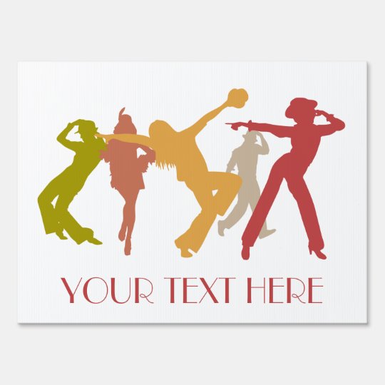 Colorful Jazz Dancers Yard Sign