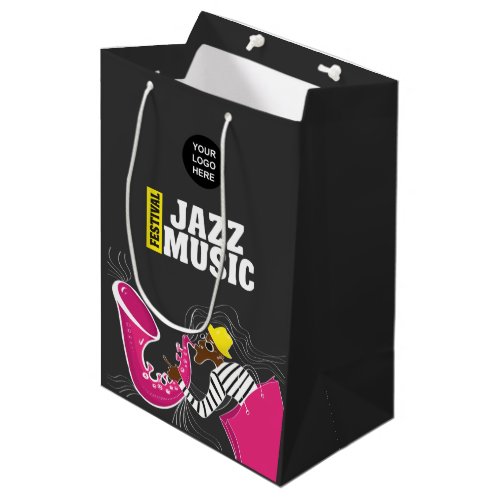 Colorful Jazz Music Festival add logo personalized Medium Gift Bag