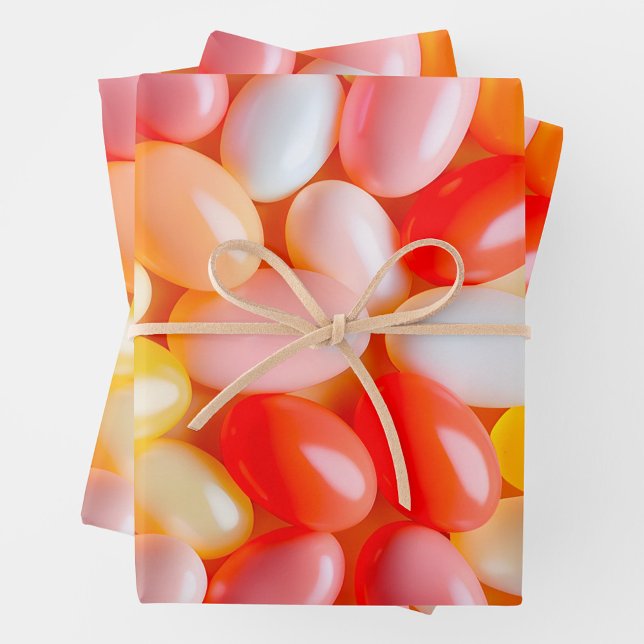 Colorful Jelly Bean Art Wrapping Paper Sheets (Creator Uploaded)