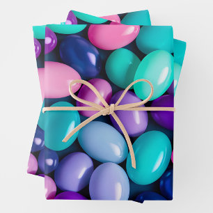 Colorful Jelly Bean Art Wrapping Paper Sheets