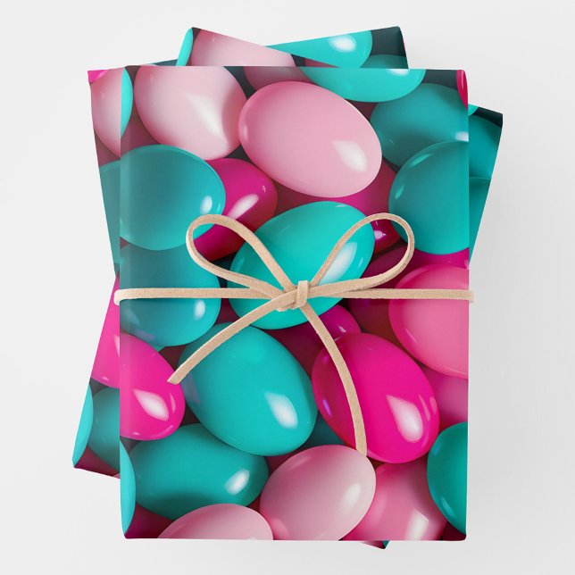 Colorful Jelly Bean Art Wrapping Paper Sheets (Creator Uploaded)