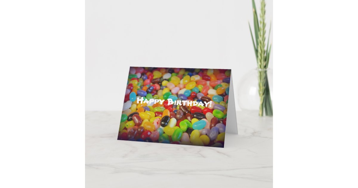 Colorful Jelly Beans Birthday Card | Zazzle.com