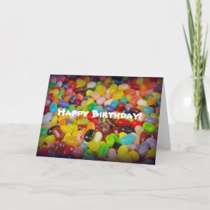 Colorful Jelly Beans Birthday Card