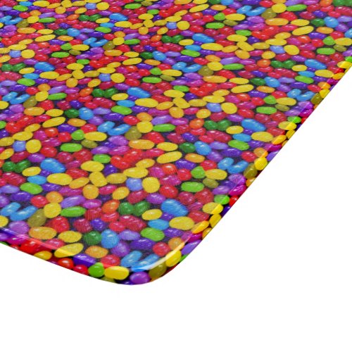 Colorful jelly beans cutting board