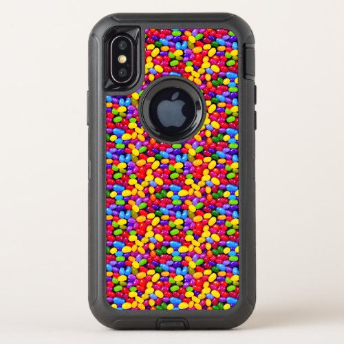 Colorful jelly beans OtterBox defender iPhone x case