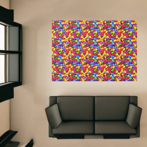 Colorful jelly beans rug