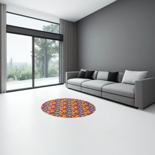 Colorful jelly beans rug