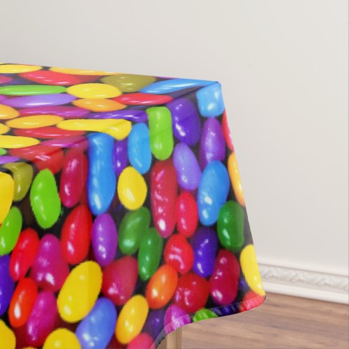 Colorful jelly beans tablecloth