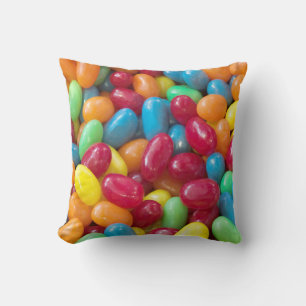Colorful Jelly Beans Throw Pillow