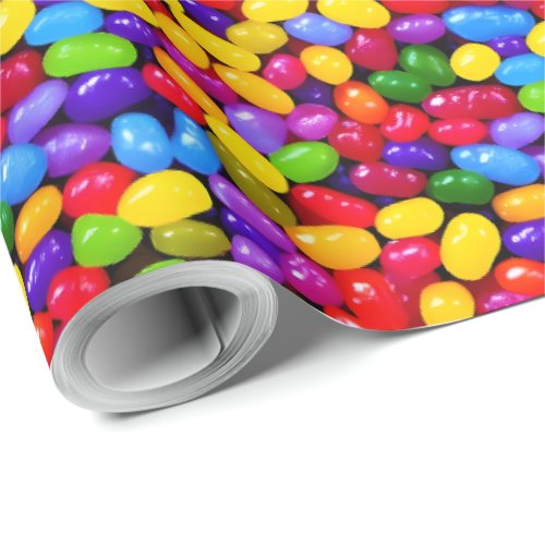 Colorful jelly beans wrapping paper