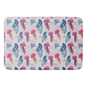 Colorful Jelly fishes Bath Mat