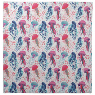 Colorful Jelly fishes Cloth Napkin