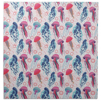 Colorful Jelly fishes Cloth Napkin