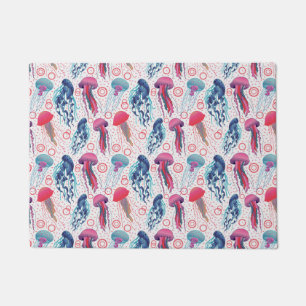 Colorful Jelly fishes Doormat