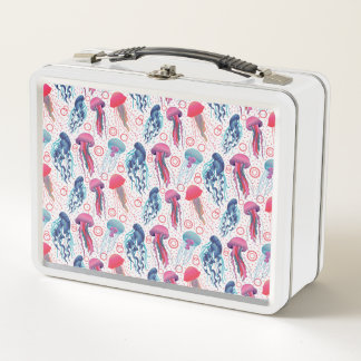 Colorful Jelly fishes Metal Lunch Box