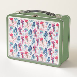 Colorful Jelly fishes Metal Lunch Box