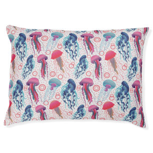 Colorful Jelly fishes Pet Bed
