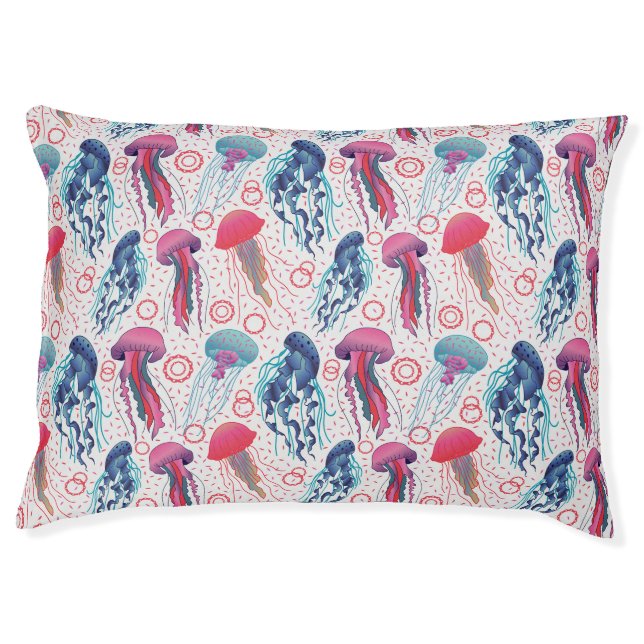 Colorful Jelly fishes Pet Bed (Front)