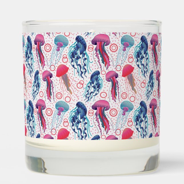Colorful Jelly fishes Scented Candle (Front)