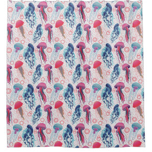 Colorful Jelly fishes Shower Curtain