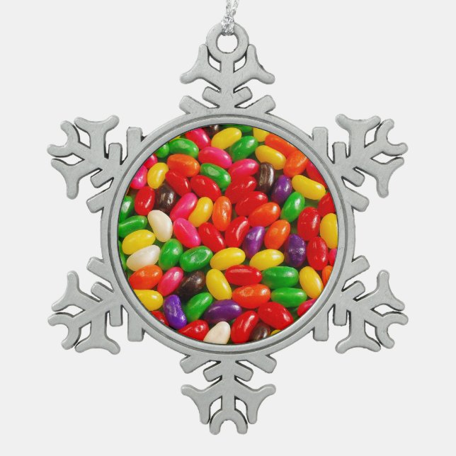 Colorful jellybean candy christmas ornament (Front)