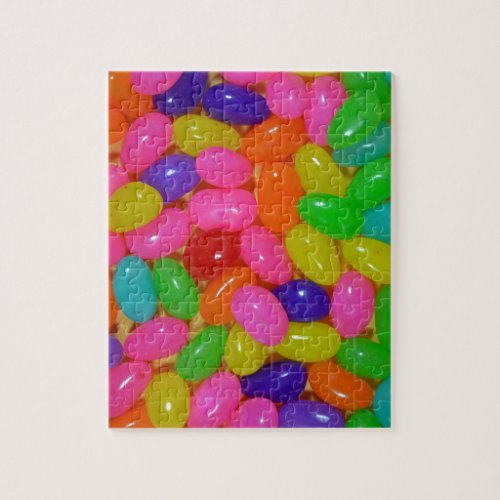 Colorful jellybean candy jigsaw puzzle