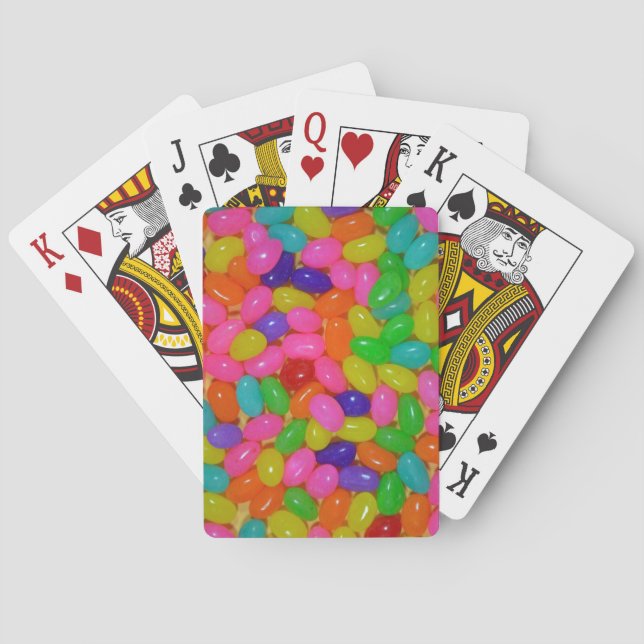Colorful jellybean candy poker cards (Back)