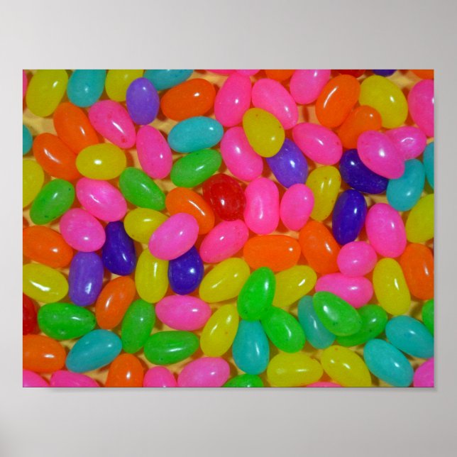 Colorful jellybean candy poster (Front)