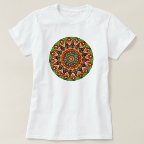 Colorful Jellybean Easter Candy Mandala T_Shirt