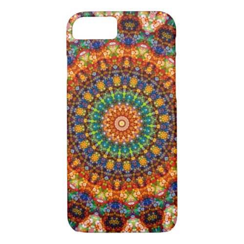 Colorful Jellybean Mandala Easter Candy iPhone 87 Case