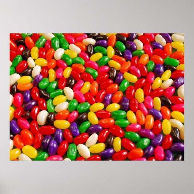 Colorful jellybeans candy print poster (Front)